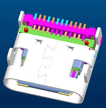 TYPE C USB 24PIN  板上型 4DIP TYPE 無翻邊